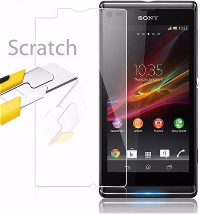 Actual product image Cadorabo display protection glass (1 Piece, Sony Xperia L)