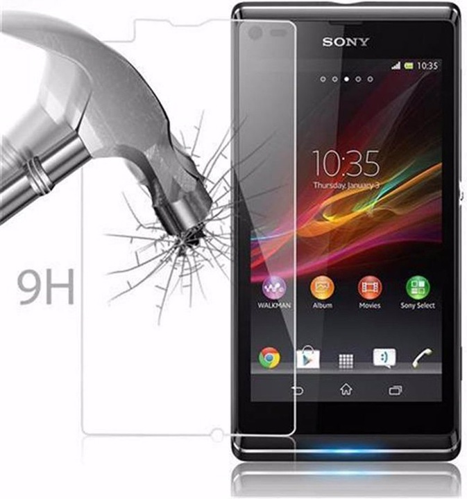 Actual product image Cadorabo display protection glass (1 Piece, Sony Xperia L)