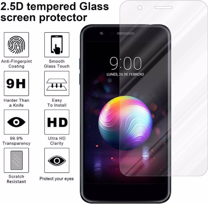 Produktbild Cadorabo Displayschutzglas (1 Stück, LG K10 2018, LG K11, LG K11 Plus)