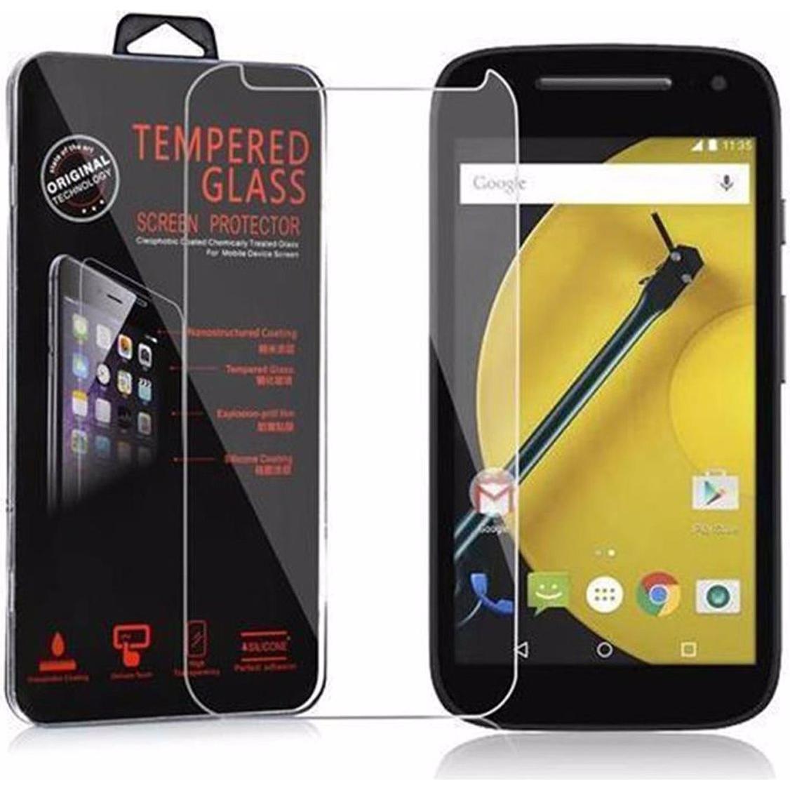 Cadorabo Displayschutzglas (1 Stück, Motorola Moto E2), Smartphone Schutzfolie, Transparent