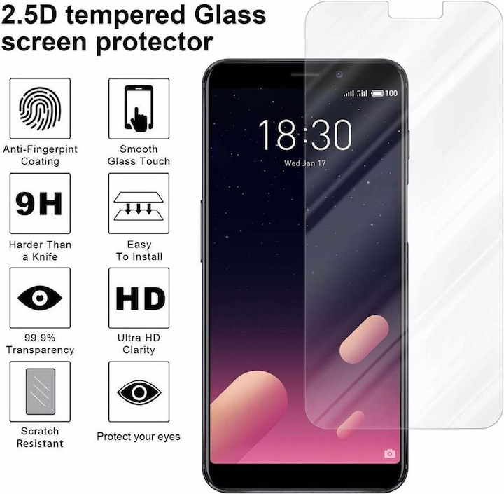 Produktbild Cadorabo Displayschutzglas (1 Stück, Meizu M6s)