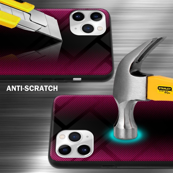 Productafbeelding Cadorabo TPU gestreepte glasplaat (Apple iPhone 11 Pro Max)