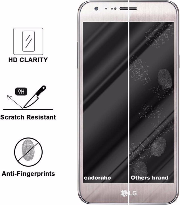 Actual product image Cadorabo display protection glass (1 Piece, LG X Cam)