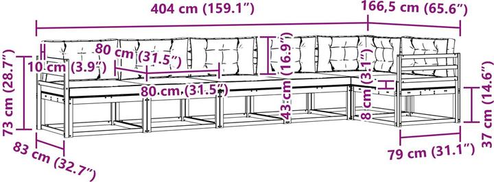 Produktbild vidaXL Outdoor-Sofa
