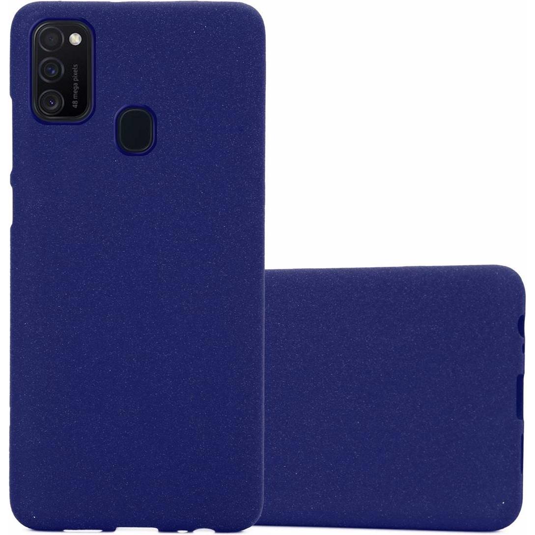 Cadorabo TPU Frosted Cover (Samsung Galaxy M30s, Samsung Galaxy M21), Smartphone Hülle, Blau