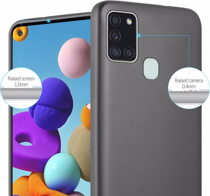 Actual product image Cadorabo TPU Matt Metallic Cover (Samsung Galaxy A21s)