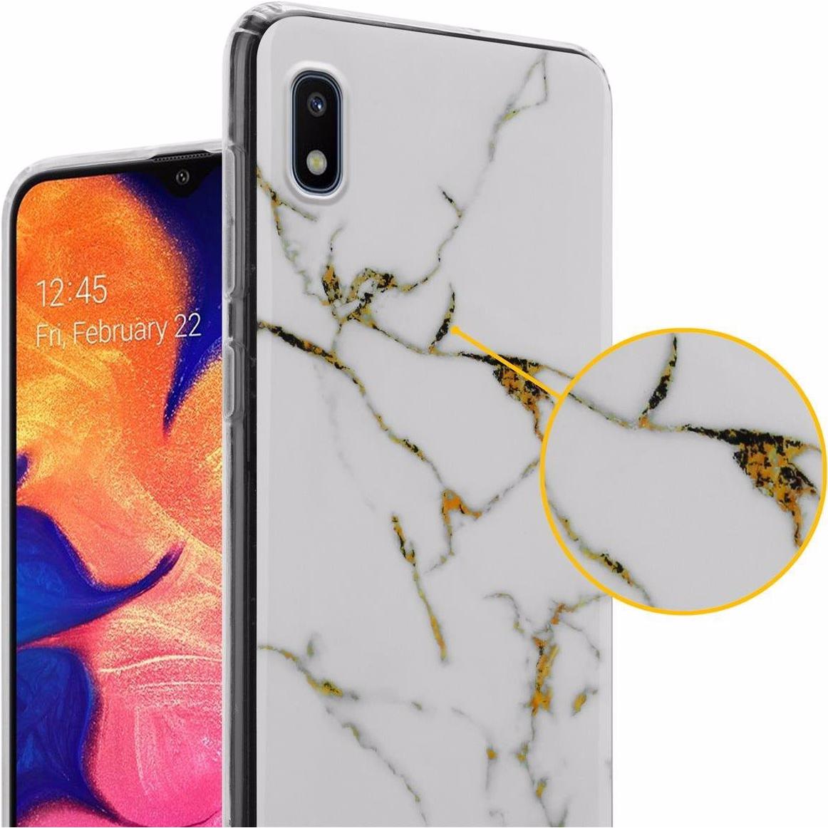 Thumbnail - Cadorabo IMD TPU Bunter Marmor Cover (Samsung Galaxy M10, Samsung Galaxy A10), Smartphone Hülle, Weiss