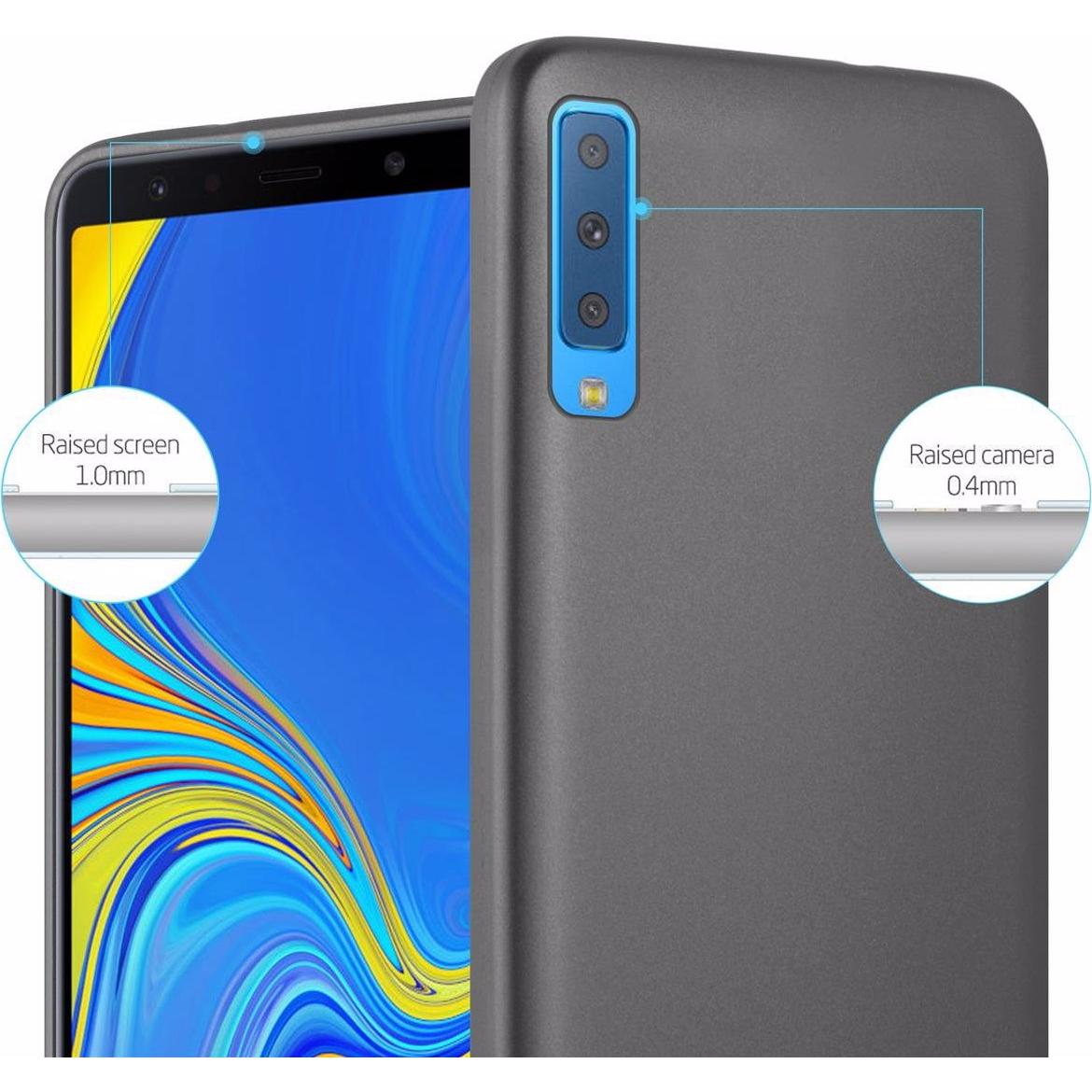 Thumbnail - Cadorabo TPU Matt Metallic Cover (Samsung Galaxy A7 (2018)), Smartphone Hülle, Grau