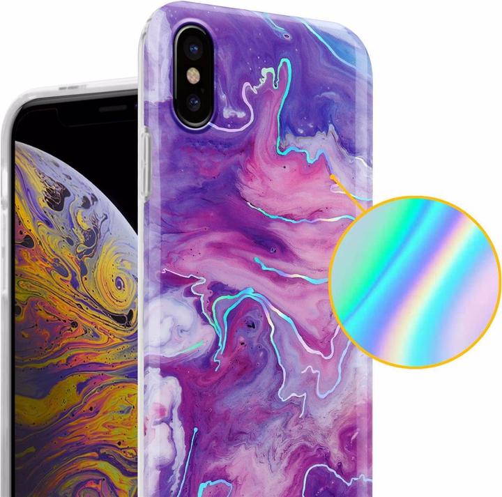 Image du produit Cadorabo Couverture IMD TPU Marbre coloré (Apple iPhone XS Max)