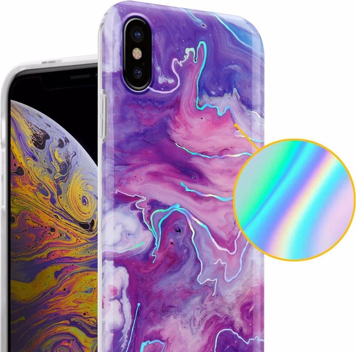 Produktbild Cadorabo IMD TPU Bunter Marmor Cover (Apple iPhone XS Max)