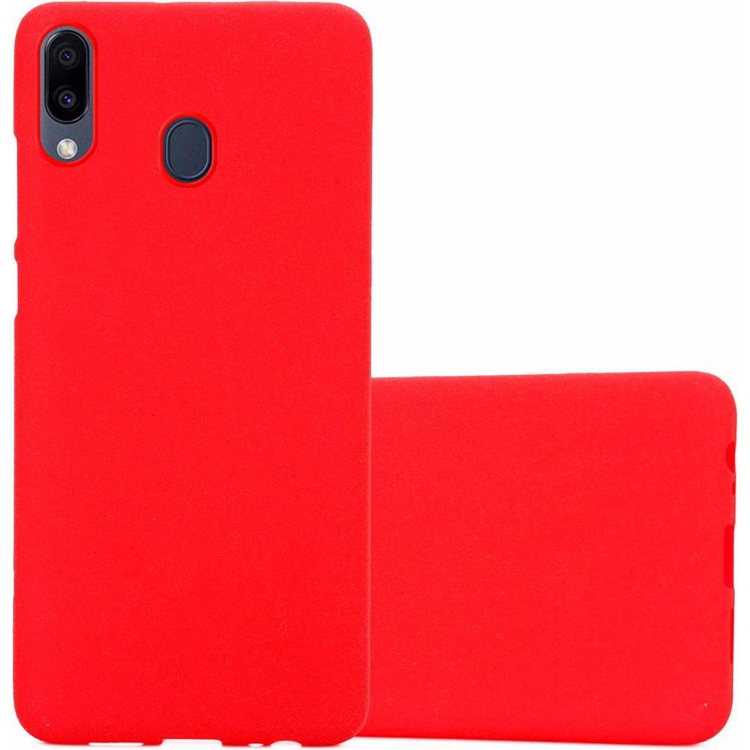 Cadorabo TPU Frosted Cover (Samsung Galaxy M20), Smartphone Hülle, Rot