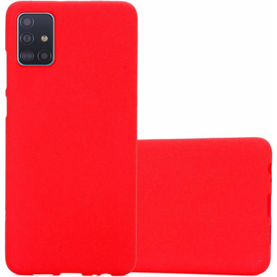 Cadorabo TPU Frosted Cover (Samsung Galaxy A51 5G), Smartphone Hülle, Rot