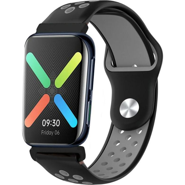 Strap-it Sportarmband (Silikon), Uhrenarmband, Mehrfarbig, Schwarz, Grau