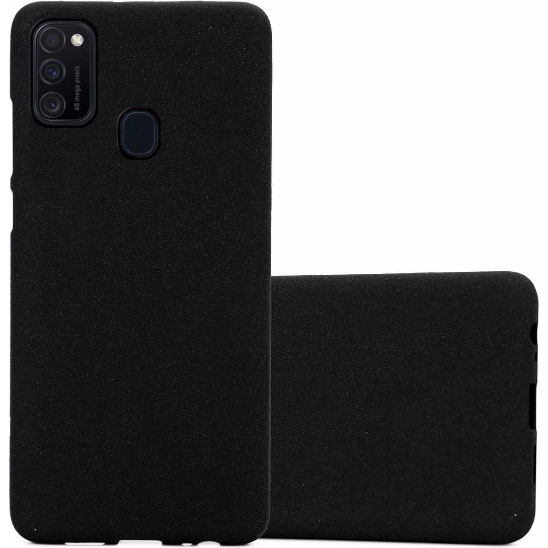 Cadorabo TPU Frosted Cover (Samsung Galaxy M30s, Samsung Galaxy M21), Smartphone Hülle, Schwarz