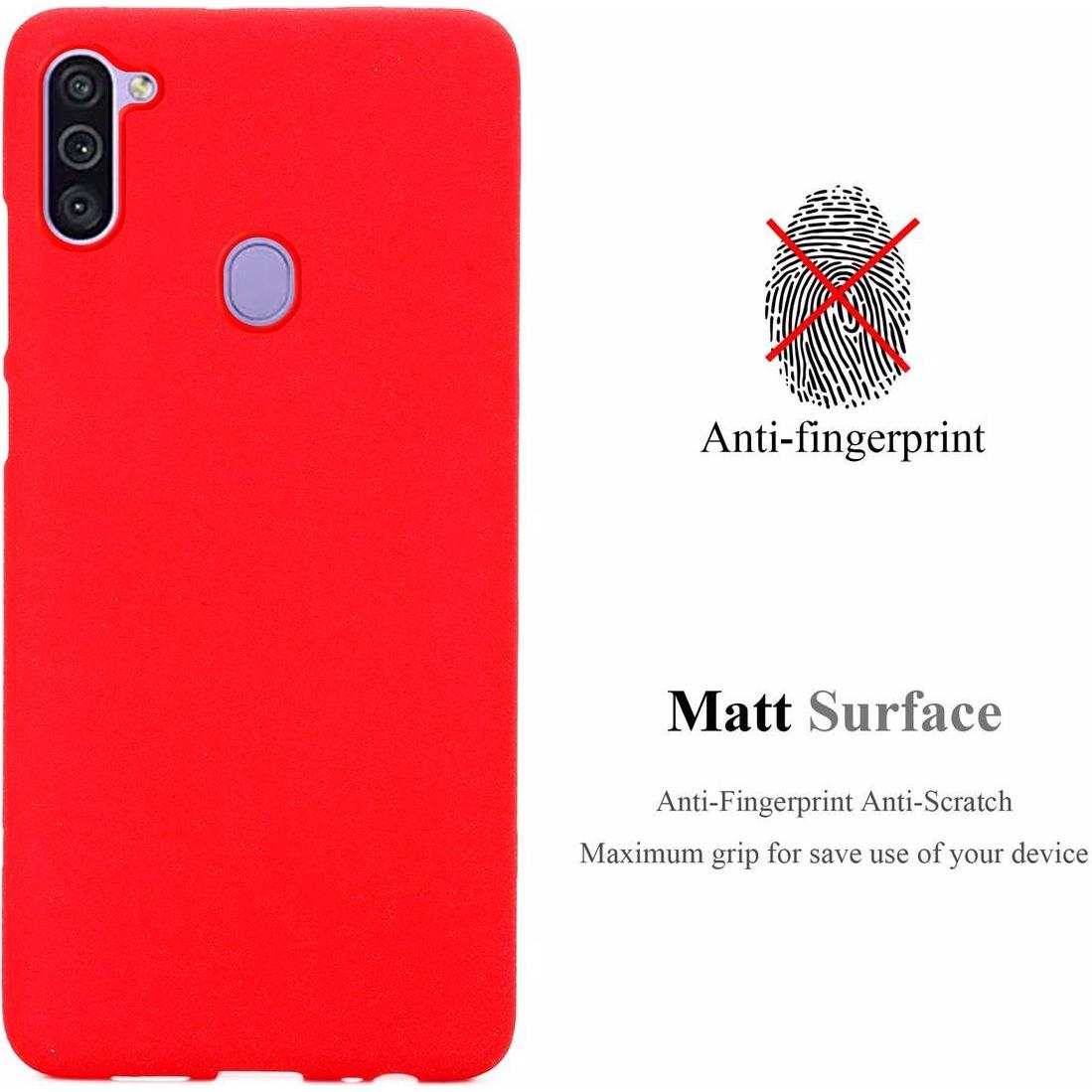 Thumbnail - Cadorabo TPU Frosted Cover (Samsung Galaxy M11, Samsung Galaxy A11), Smartphone Hülle, Rot