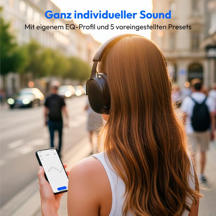 Actual product image Medion LIFE HX-1 Plus Over Ear-Kopfhörer schwarz (ANC, 100 h, Wireless)