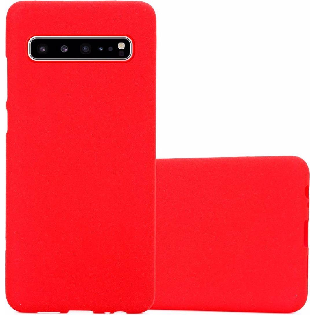 Cadorabo TPU Frosted Cover (Samsung Galaxy S10 5G), Smartphone Hülle, Rot