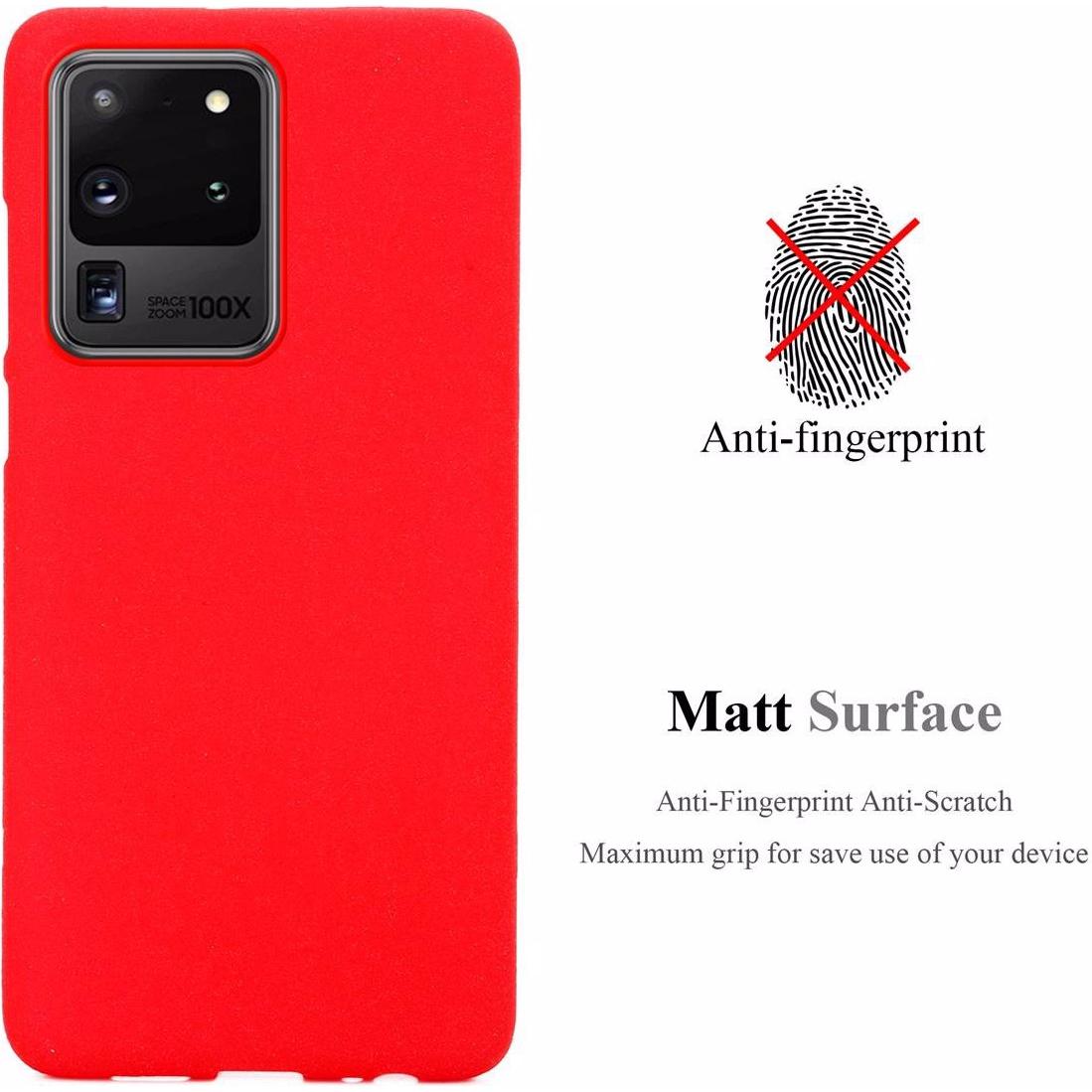 Thumbnail - Cadorabo TPU Frosted Cover (Samsung Galaxy S20 Ultra), Smartphone Hülle, Rot