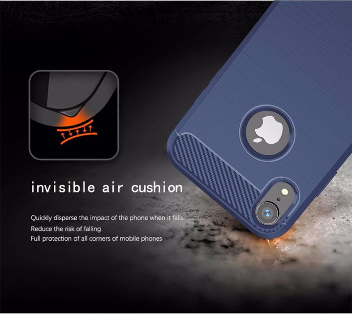 Produktbild Cadorabo TPU Ultra Slim carbon edelstahl Kombi Cover (Apple iPhone XR)