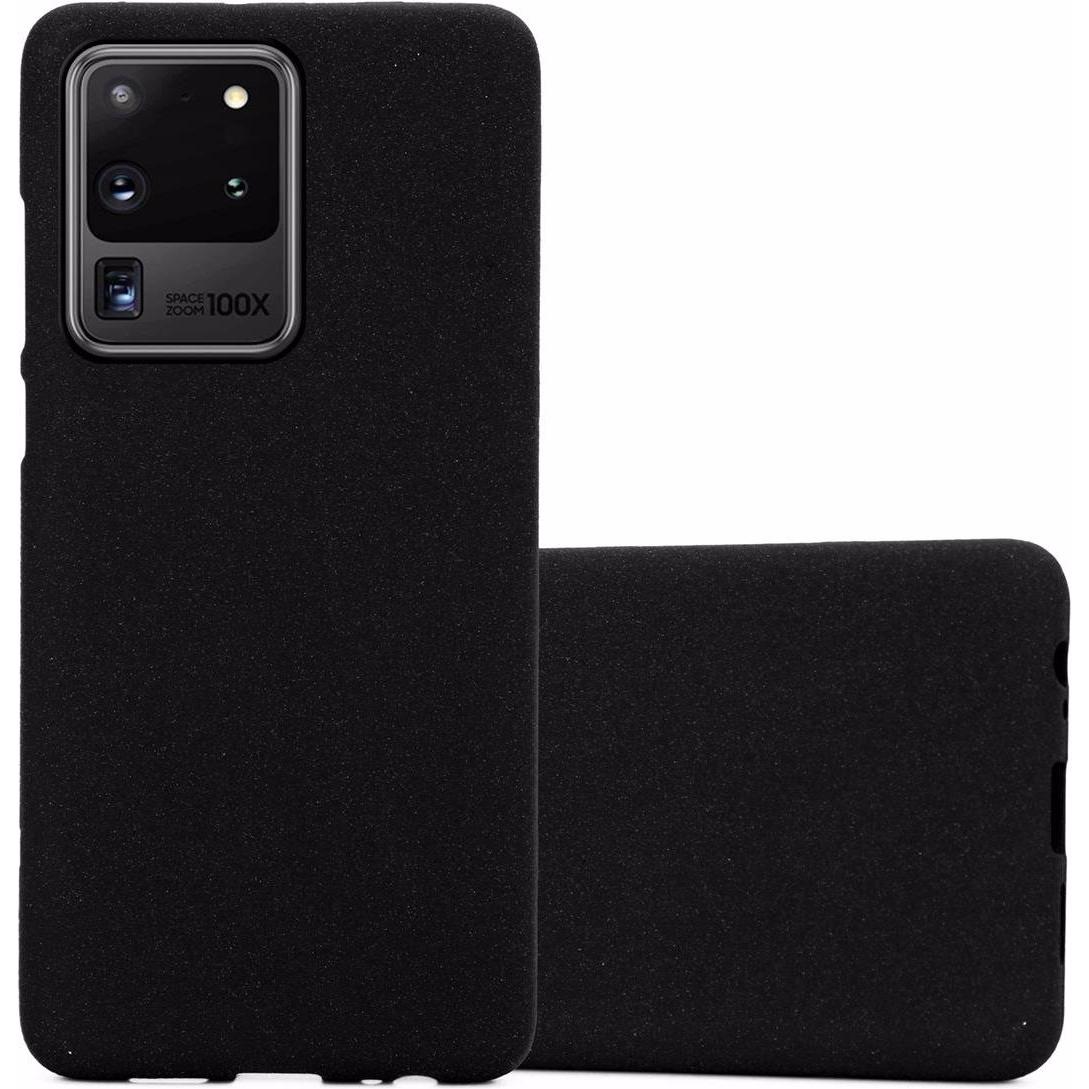 Cadorabo TPU Frosted Cover (Samsung Galaxy S20 Ultra), Smartphone Hülle, Schwarz