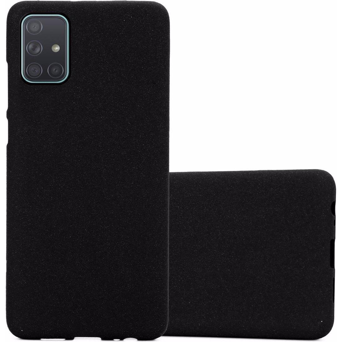 Cadorabo TPU Frosted Cover (Samsung Galaxy A71), Smartphone Hülle, Schwarz
