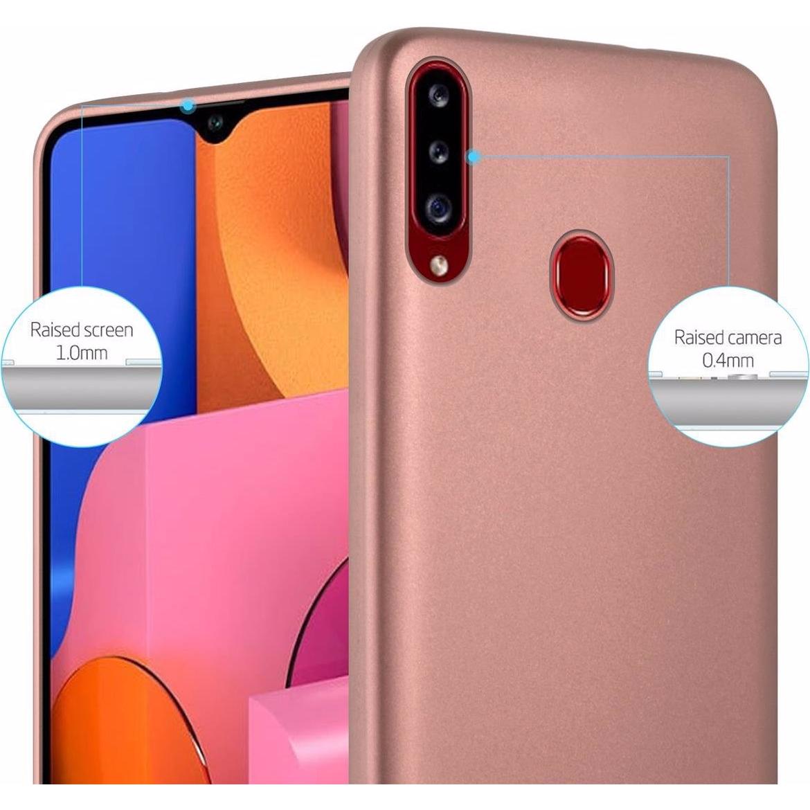 Thumbnail - Cadorabo TPU Matt Metallic Cover (Samsung Galaxy A20s), Smartphone Hülle, Rosa