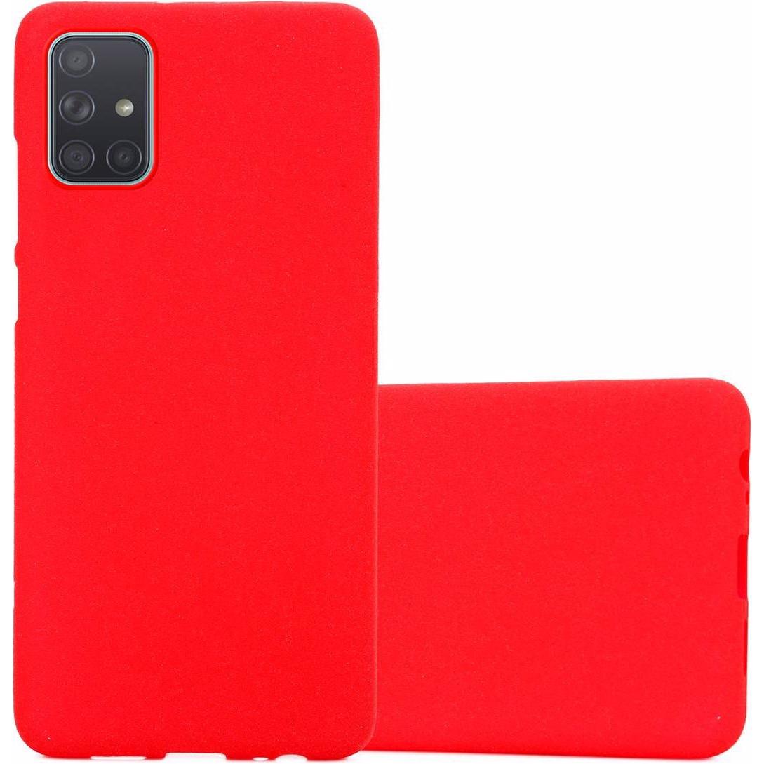 Cadorabo TPU Frosted Cover (Samsung Galaxy A71), Smartphone Hülle, Rot