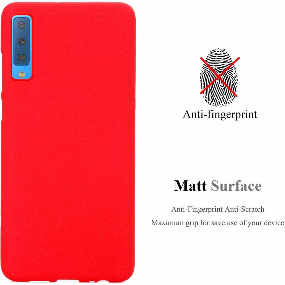 Thumbnail - Cadorabo TPU Frosted Cover (Samsung Galaxy A7 (2018)), Smartphone Hülle, Rot