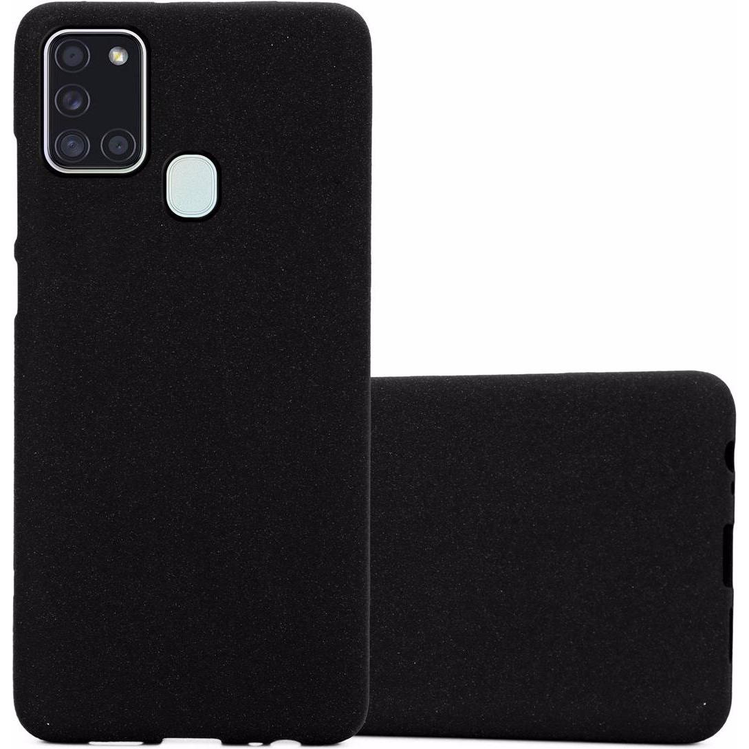 Cadorabo TPU Frosted Cover (Samsung Galaxy A21s), Smartphone Hülle, Schwarz
