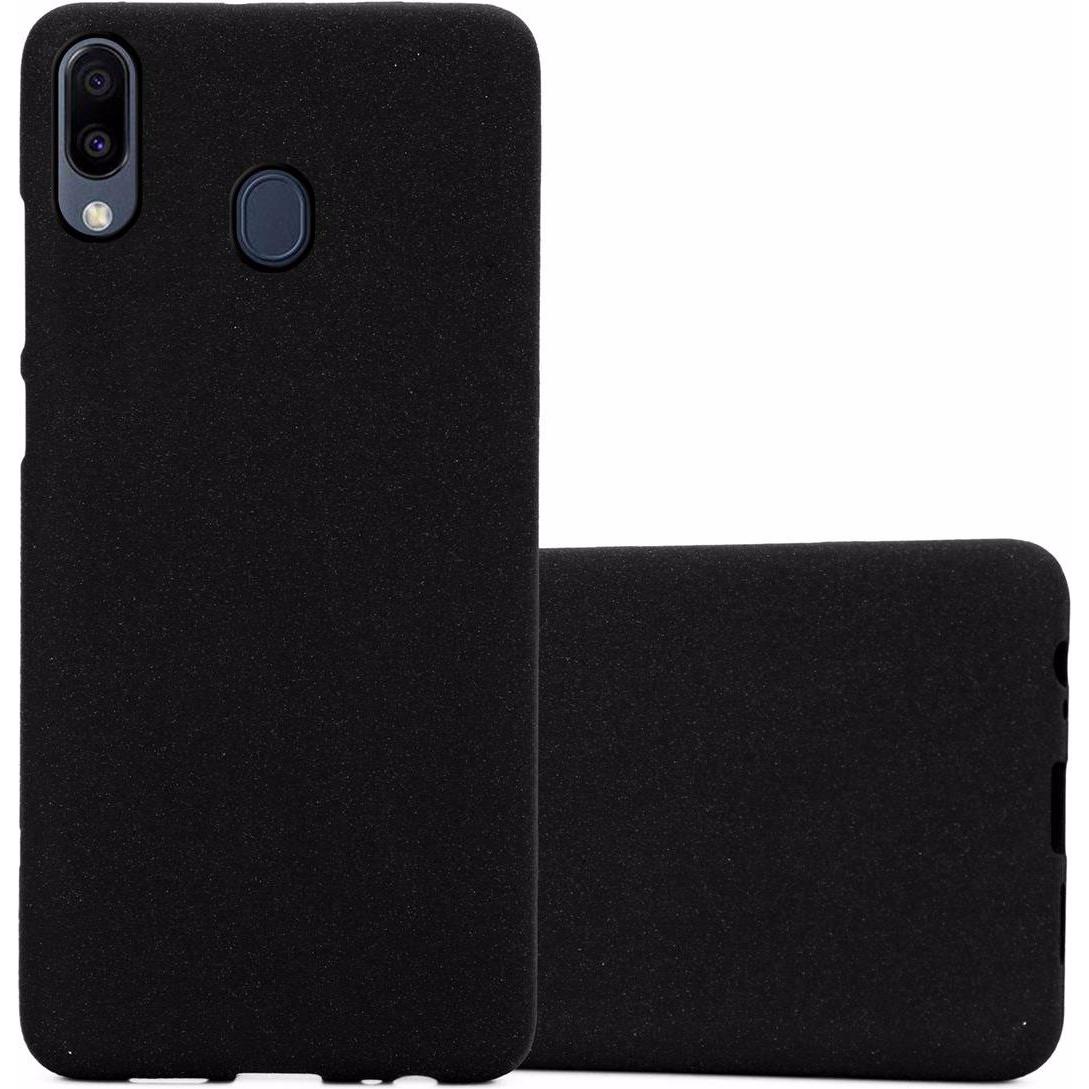 Cadorabo TPU Frosted Cover (Samsung Galaxy M20), Smartphone Hülle, Schwarz