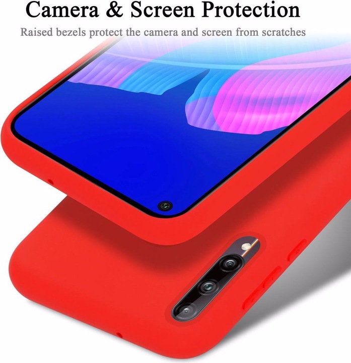 Actual product image Cadorabo TPU Liquid Silicone Case Cover (Huawei P40 Lite E)