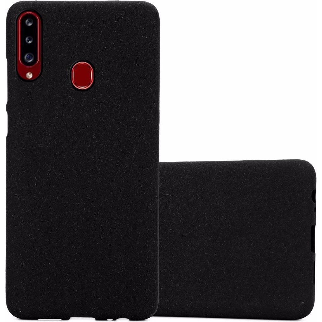 Cadorabo TPU Frosted Cover (Samsung Galaxy A20s), Smartphone Hülle, Schwarz