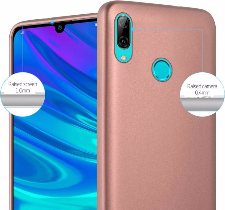 Actual product image Cadorabo TPU Matt Metallic Cover (Huawei P Smart (2019))