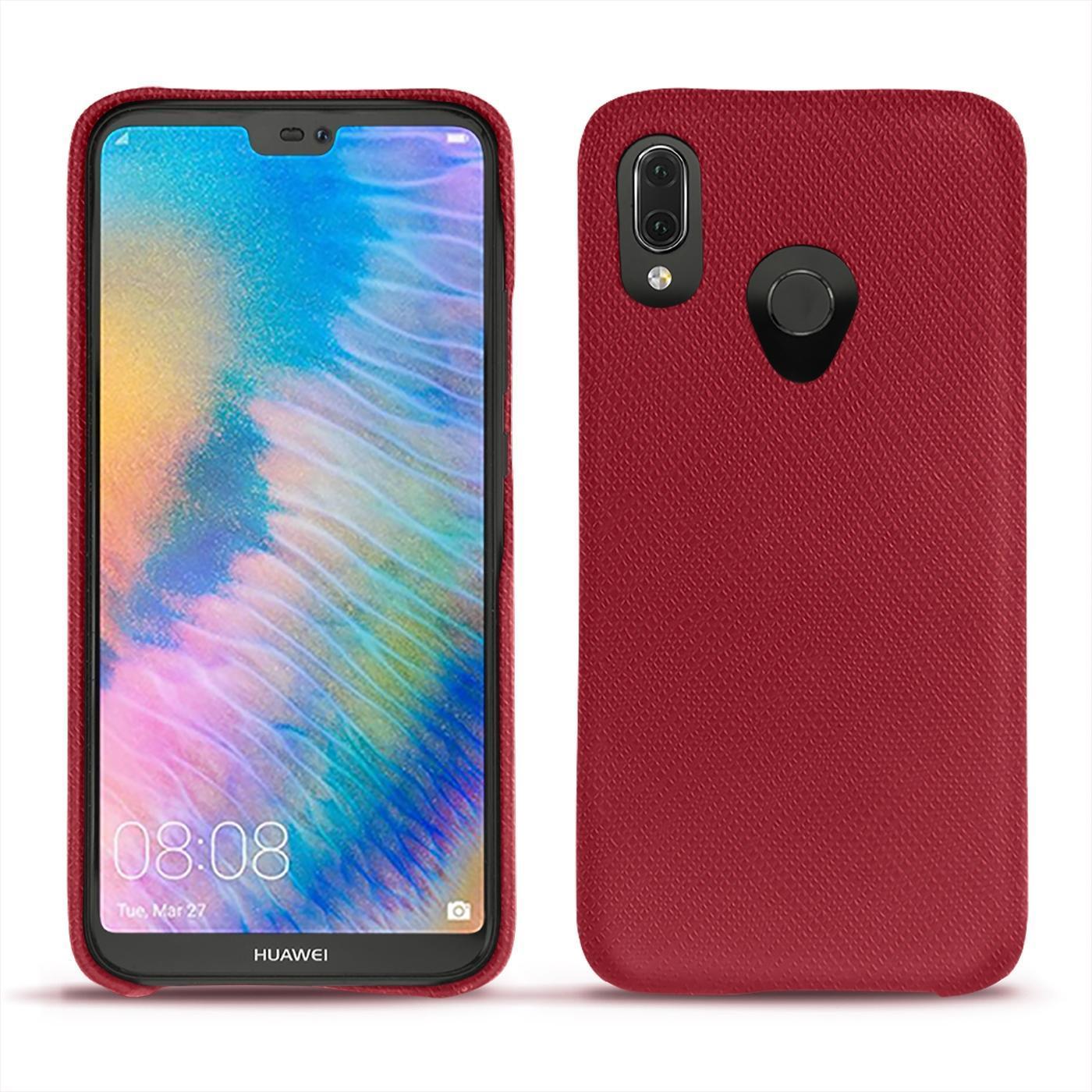 Thumbnail - Noreve Lederschutzhülle (Huawei P20 Lite), Smartphone Hülle, Rot