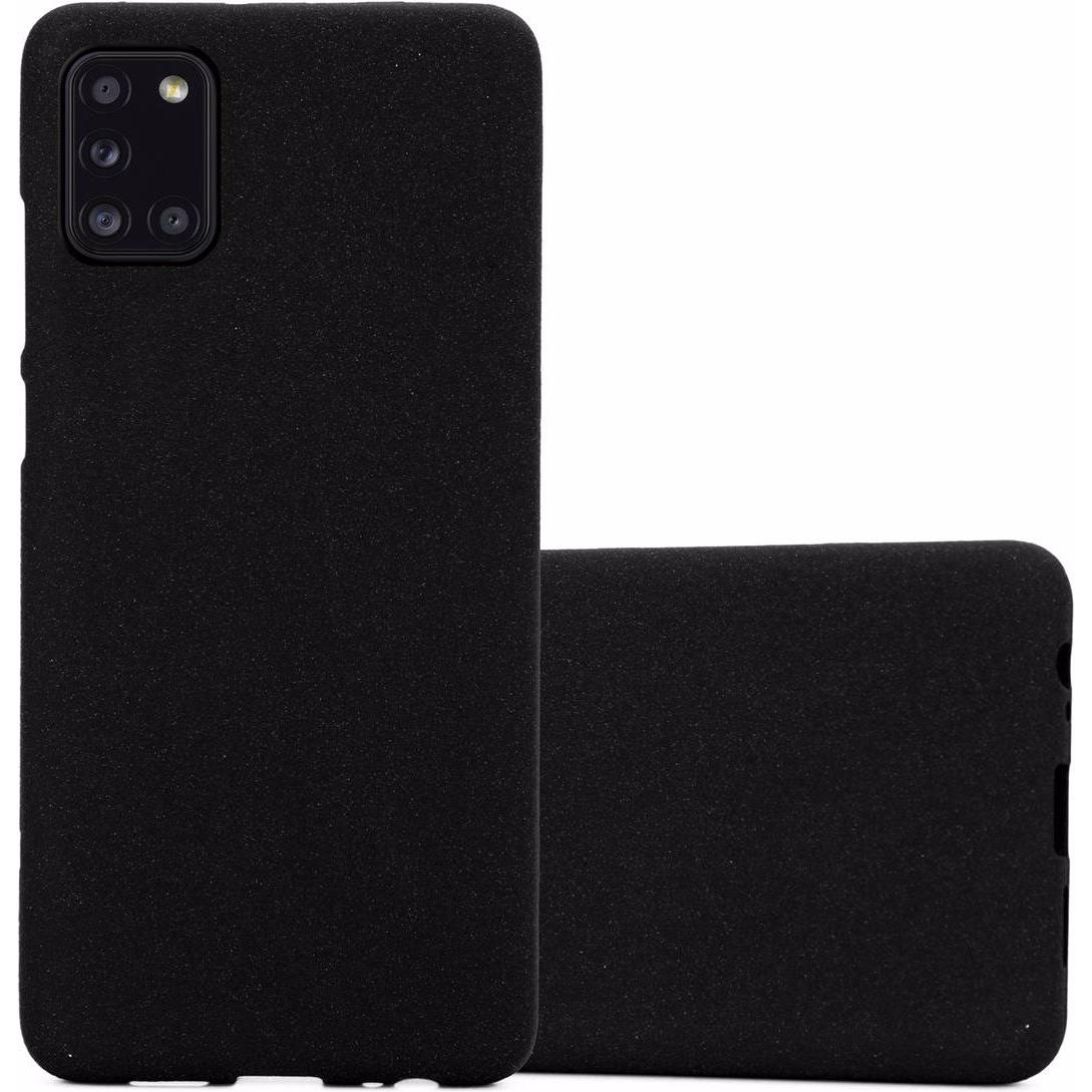 Cadorabo TPU Frosted Cover (Samsung Galaxy A31), Smartphone Hülle, Schwarz
