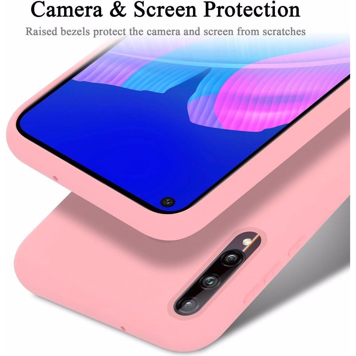 Thumbnail - Cadorabo TPU Liquid Silicone Case Cover (Huawei P40 Lite E), Smartphone Hülle, Rosa