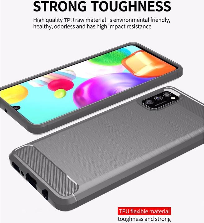 Actual product image Cadorabo TPU Ultra Slim carbon stainless steel Combi Cover (Samsung Galaxy A41)