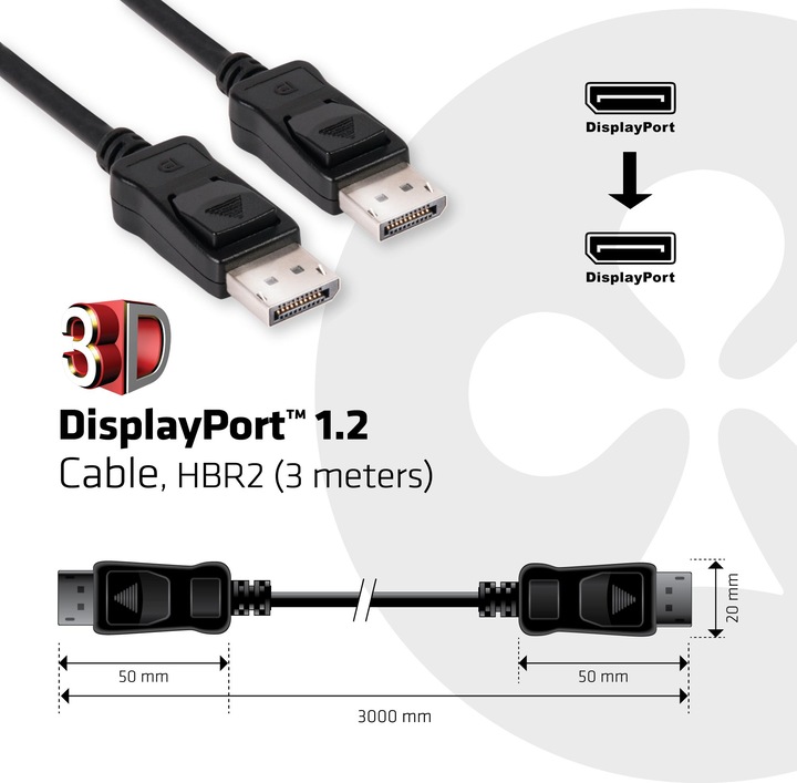 Produktbild Club 3D DisplayPort — DisplayPort (3 m, DisplayPort)