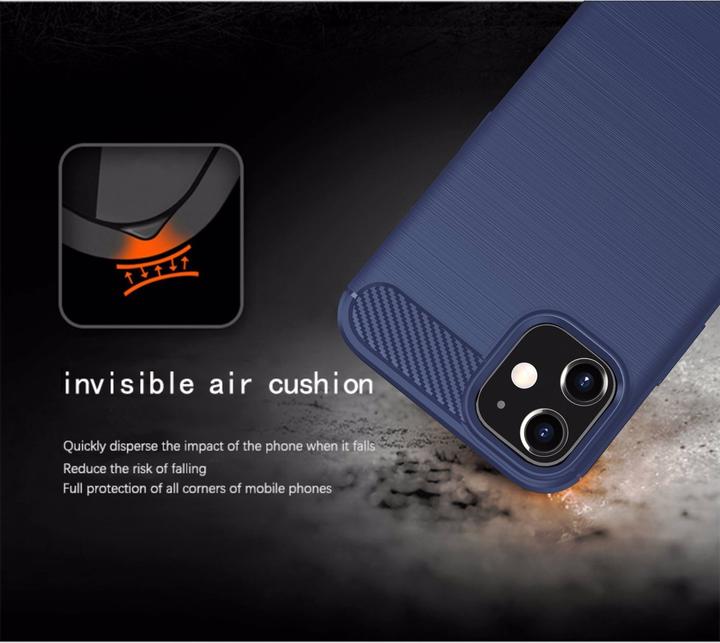 Produktbild Cadorabo TPU Ultra Slim carbon edelstahl Kombi Cover (Apple iPhone 12 mini)