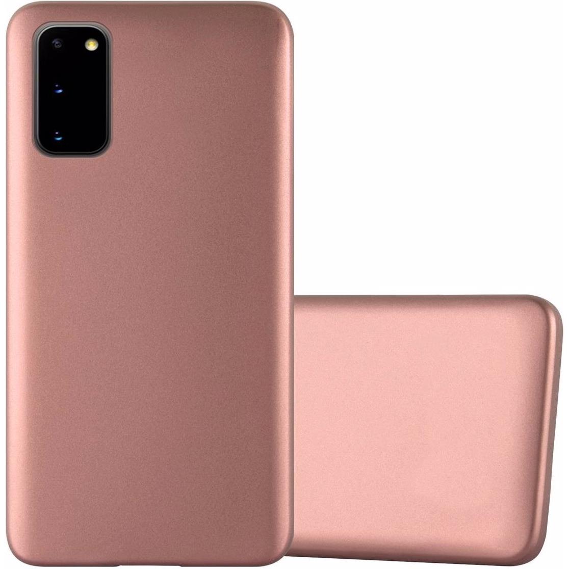 Cadorabo TPU Matt Metallic Cover (Samsung Galaxy S20+), Smartphone Hülle, Rosa