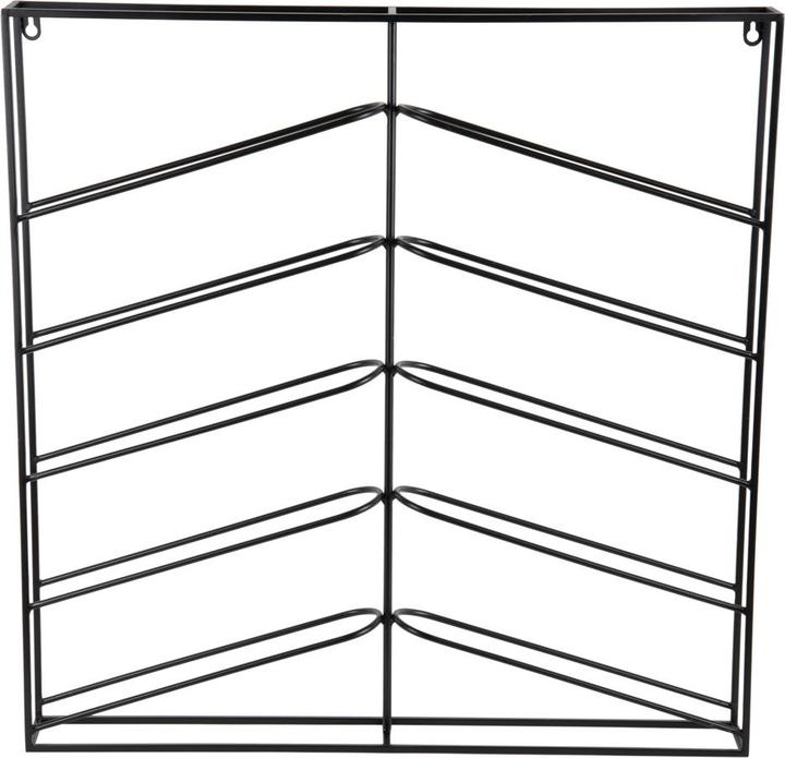 Produktbild present time Wijnrek Cuadro - Zwart - 67x7.5x66cm - Scandinavisch (PT4270BK)