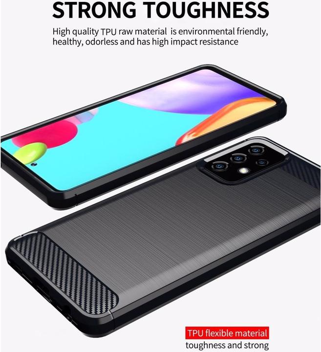 Actual product image Cadorabo TPU Ultra Slim carbon stainless steel Combi Cover (Samsung Galaxy A72 5G)
