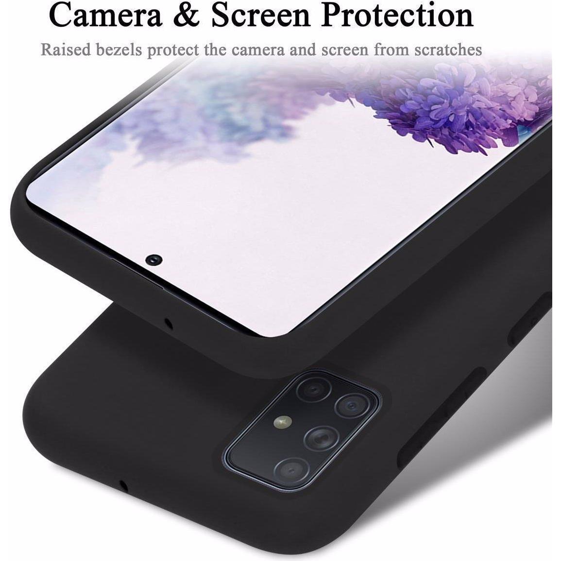 Thumbnail - Cadorabo TPU Liquid Silicone Case Cover (Samsung Galaxy A51 5G), Smartphone Hülle, Schwarz