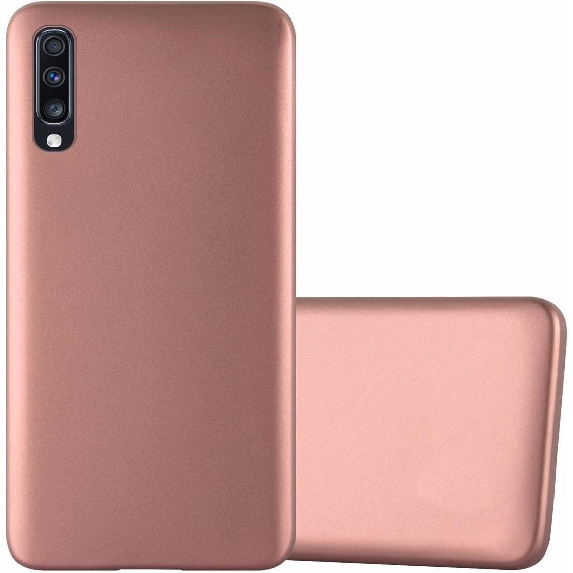 Cadorabo TPU Matt Metallic Cover (Samsung Galaxy A70S, Samsung Galaxy A70), Smartphone Hülle, Rosa