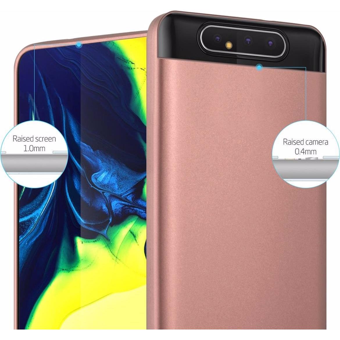 Thumbnail - Cadorabo TPU Matt Metallic Cover (Samsung Galaxy A80), Smartphone Hülle, Rosa