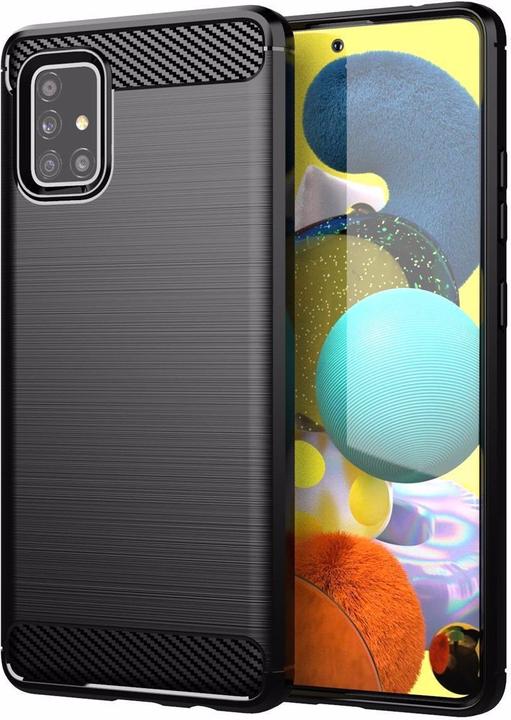 Produktbild Cadorabo TPU Ultra Slim carbon edelstahl Kombi Cover (Samsung Galaxy A51 5G)