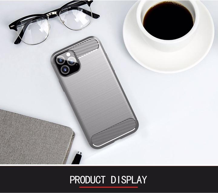 Actual product image Cadorabo TPU Ultra Slim carbon stainless steel Combi Cover (Apple iPhone 11 Pro)