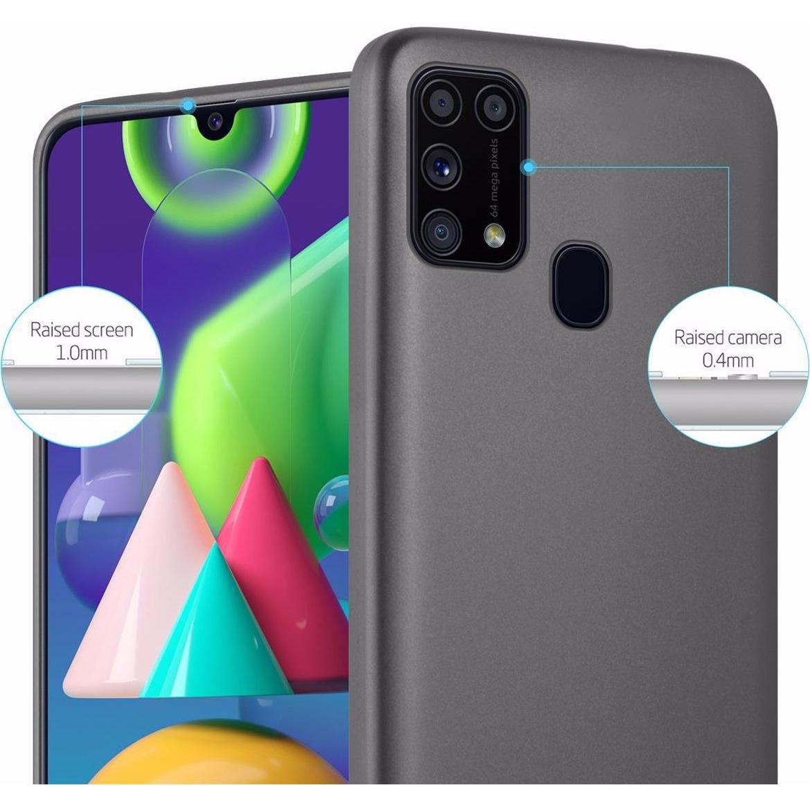 Thumbnail - Cadorabo TPU Matt Metallic Cover (Samsung Galaxy M31), Smartphone Hülle, Grau