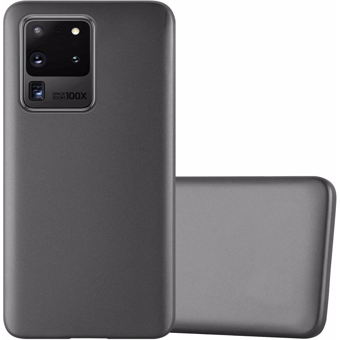 Cadorabo TPU Matt Metallic Cover (Samsung Galaxy S20 Ultra), Smartphone Hülle, Grau
