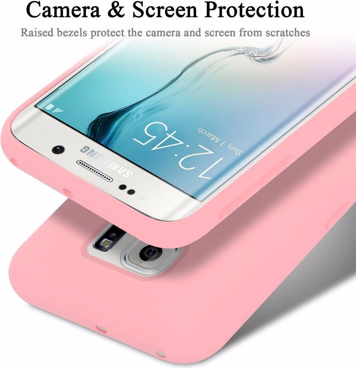 Actual product image Cadorabo TPU Liquid Silicone Case Cover (Samsung Galaxy S6 Edge)